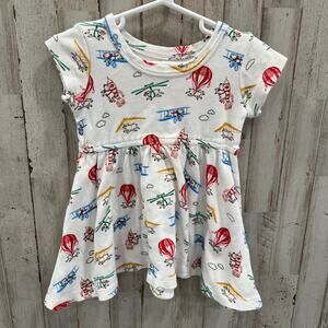 Finn + Emma Organic Cotton Aviator Pig Twirl Dress Toddler Girl Size 12-24 Month